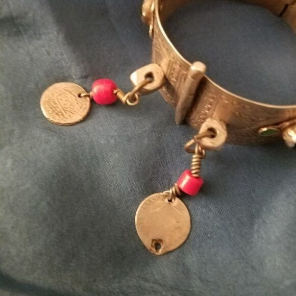 Antique 1800s Sterling Middle East Bracelet - Picture 4 of 8